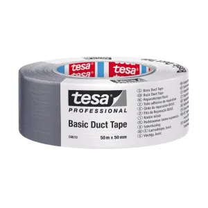 Stoftape Basic 4610 50mmx50m Sølv 6stk Tesa