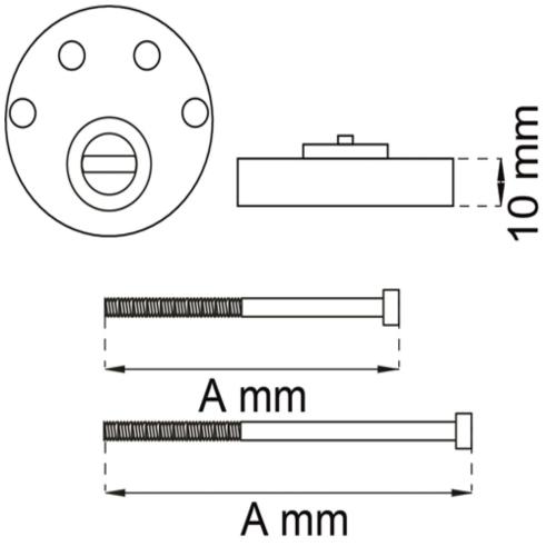 Tillbehör till rund cylinder 60 + 70mm