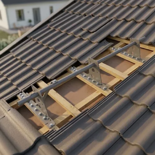 Lifeline Attachment 0.7m Gray Complete Package For Concrete Tiles On Battens TJB