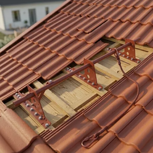 Lifeline Attachment 0.7m Brick Red Complete Package For Clay Tiles On Raw Sheet TJB