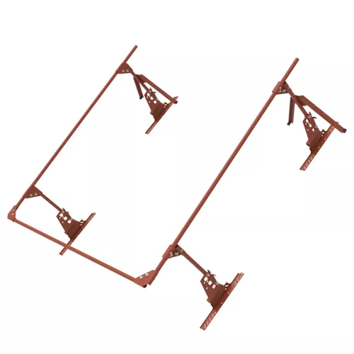 Safety Railing Complete Package Brick Red For Roof Hatch For Concrete Tiles TJB