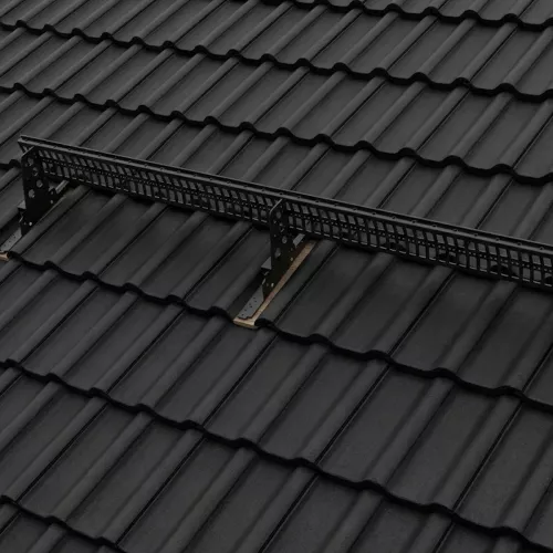 Snow Guard Gate 2.4m Black Complete Package For Concrete Tiles TJB