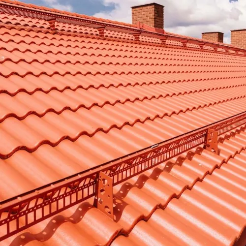 Snow Guard Gate 2.4m Brick Red Complete Package For Concrete Tiles TJB