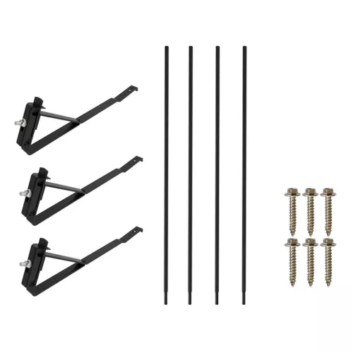 Snow Protection Package 2.33m Black For Sheet Metal/Cardboard Roofs TJB