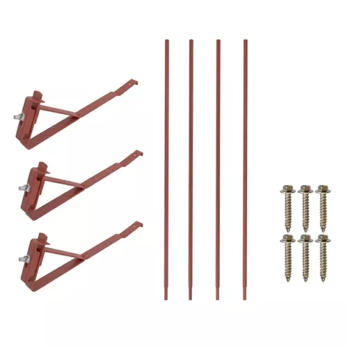 Snow Protection Package 2.33m Brick Red For Sheet Metal/Cardboard Roofs TJB