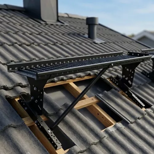 Komplett Paket Takbrygga 1,2m Svart För Betongpannor På Bärläkt TJB