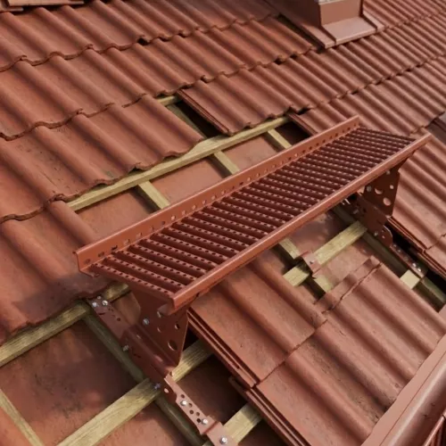 Komplett Paket Takbrygga 1,2m Tegelröd För Lertegelpannor På Bärläkt TJB