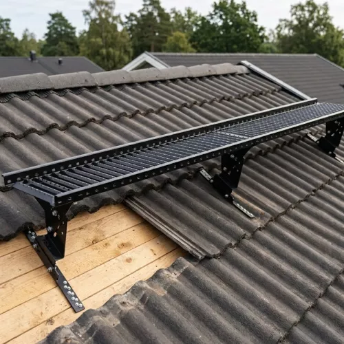 Komplett Paket Takbrygga 2,4m Svart För Betongpannor På Råspont TJB