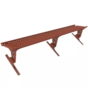 Complete Roof Platform 2.4m Brick Red For Concrete Tiles On Raw Sheet Pile TJB