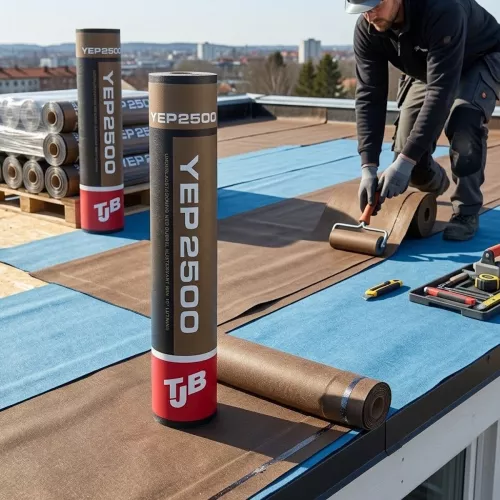 YEP 2500 KK 1x10m Cold Flexible Underlayment With Double Adhesive Edge For Low Roof Slopes TJB