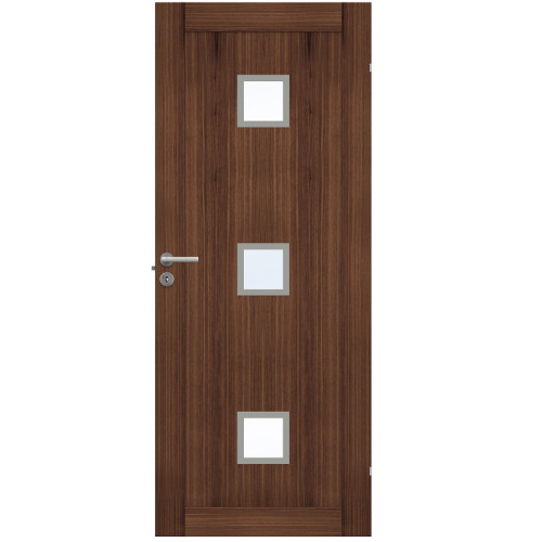 Innerdörr Swedoor UNIQUE 01L GWA320 Klarglas Valnöt, Ek Fanér