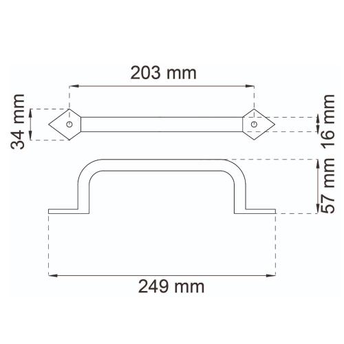 Skjutdörrshandtag Inspiration Svart, Habo 19287