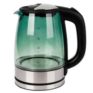 Kettle 2200W 1.7L Green Glass Emerio