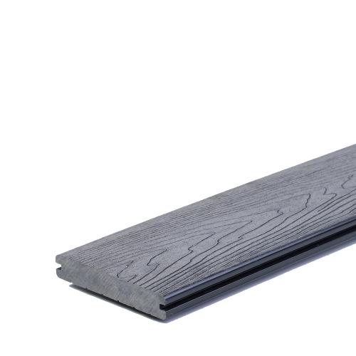 Komposit Trall Solid Embossed 140x20x2900mm Grå Mix, WPC500