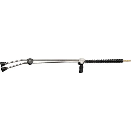 Dubbelt spolrör, sidoventil Rostfri, D12, 1000 mm med handtag