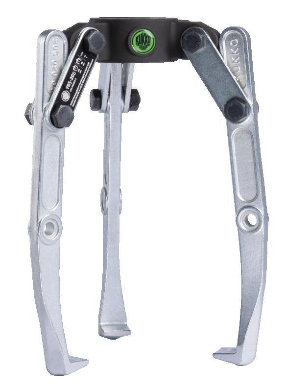 3-armad Kombi-Abzieher mit schwenkbaren Abzugshaken, bis 250 mm Spannweite, 215 mm Spanntiefe (ohne hydr. Druckzylinder)