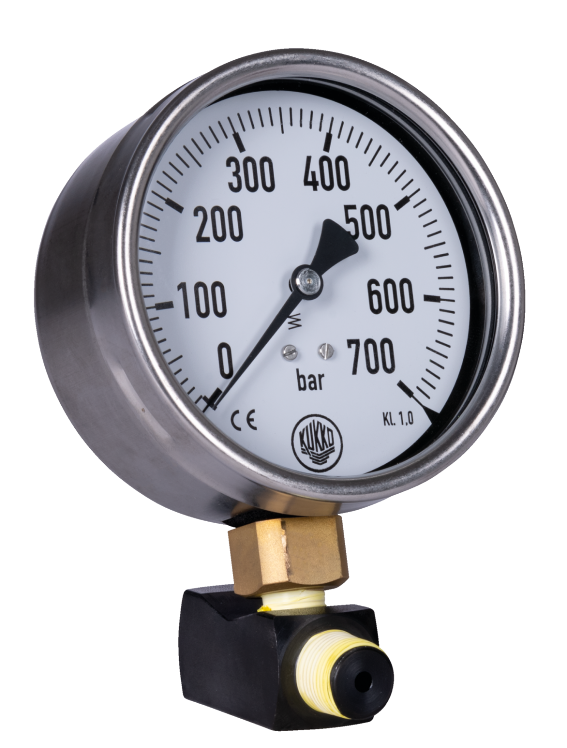 Manometer 700 bar, Kukko
