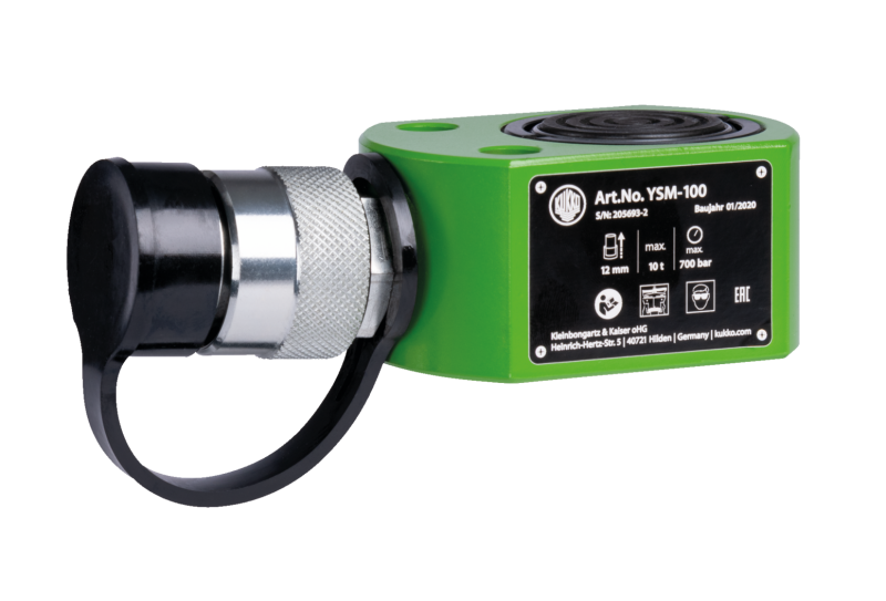 Flatcylinder, kapacitet 10 ton, 12 mm slaglängd