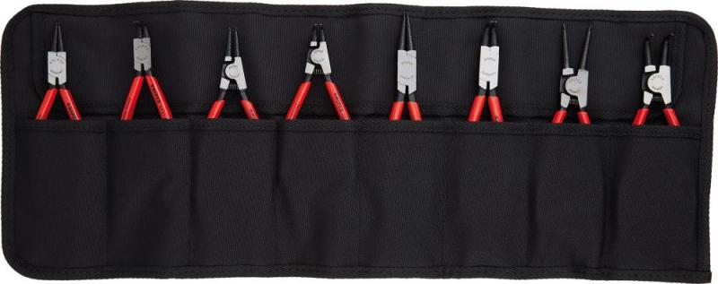 Låsringstång-Sats 8-Delar, För Innerringar J1+J2+J11+J21, För Ytterringar A1+A2+A11+A21, Knipex