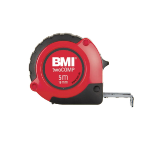 Måttband twoCOMP 8 m, stål, med clips, BMI