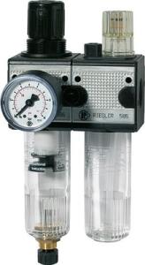 Tvådelad underhållsenhet multifix G 1", storlek 5, polykarbonatbehållare, 40 µm, RIEGLER