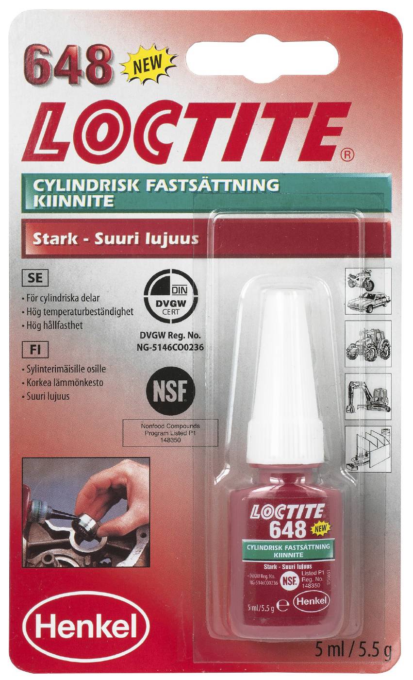 Loctite 648 Cylindrisk Fastsättning Pin-Pac 5 Ml