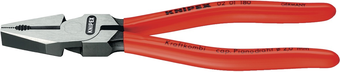 Kombitång, 180Mm, Huvud Polerat, Handtag Med Plastöverdrag, Knipex