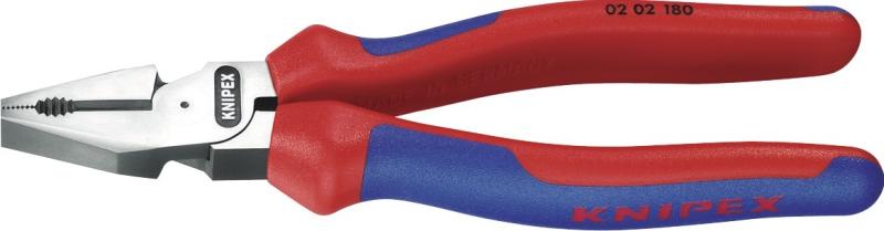 Kraft-Kombitång, 180Mm, Huvud Polerat, Flerkomponentshandtag, Knipex