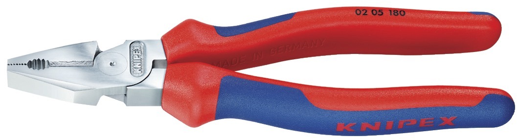 Kraft-Kombitång, 180Mm, Huvud Förkromat, Flerkomponentshandtag, Knipex