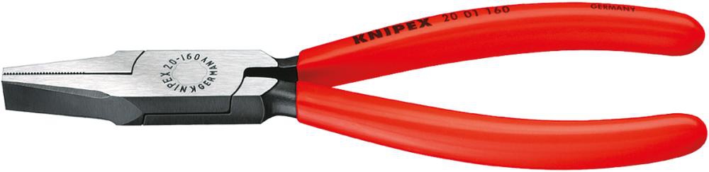 Flacktång, 140Mm, Huvud Polerat, Handtag Med Plastöverdrag, Knipex