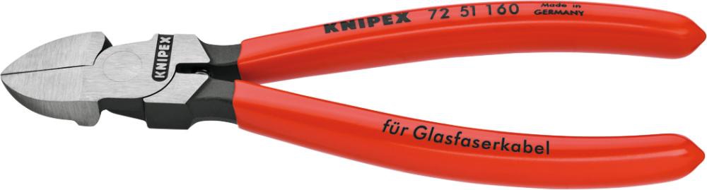 Sidavbitare För Fiberoptikkabel (Glasfiberkabel) 160Mm, Huvud Polerat, Handtag Med Plastöverdrag, Knipex