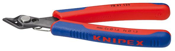 Elektroniksidavbitare Super Knips®, 125Mm, Utan Fasett, Ø Mjuk Tråd: 0,2-1,6 Mm, Knipex