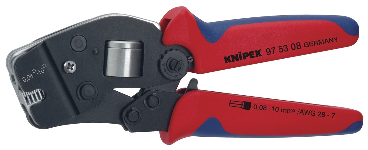 Självinställande Presstång För Ändhylsor Med Frontinföring, 190Mm, 0,08-10 Mm², Knipex