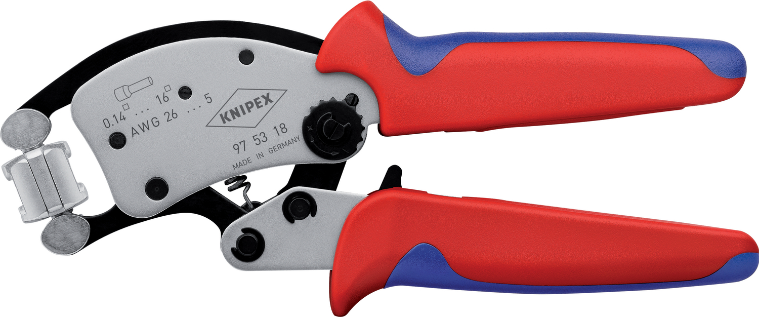 Självinställande Presstång Twistor16® För Ändhylsor Med Vridbart Crimphuvud, 200Mm, 0,14-16 Mm², Knipex