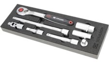 Spärrnyckel och tillbehör 1/2" 8 st  KR