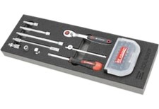 Spärrnyckel och tillbehör 1/4" 41 delar KR