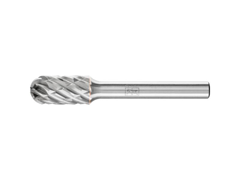 Roterande fil DIN 8033, Cylindrisk form med fullradieände WRC, tandning STEEL (10 x 20 x 60 mm)