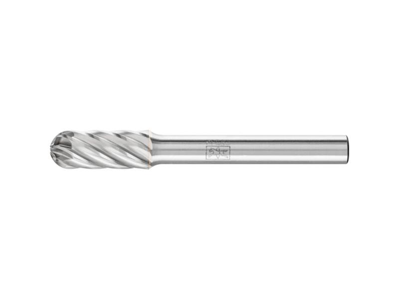 Roterande fil, Cylindrisk form med fullradieände WRC, tandning INOX (8 x 20 x 60 mm)