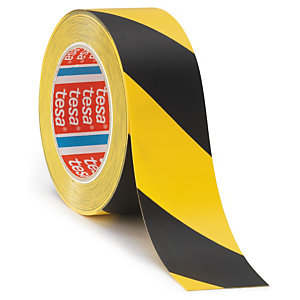Varningstejp Tesa 60760, Gul/svart, 50mmx33m