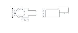Öppen ringnyckel, fäste 9x12/13,0mm, STAHLWILLE