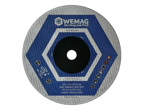 Kapskiva 230x1,9x22,2 WEMAG Extra För rostfritt/stål