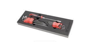 Insex- och torxnycklar set 18 delar Kramp