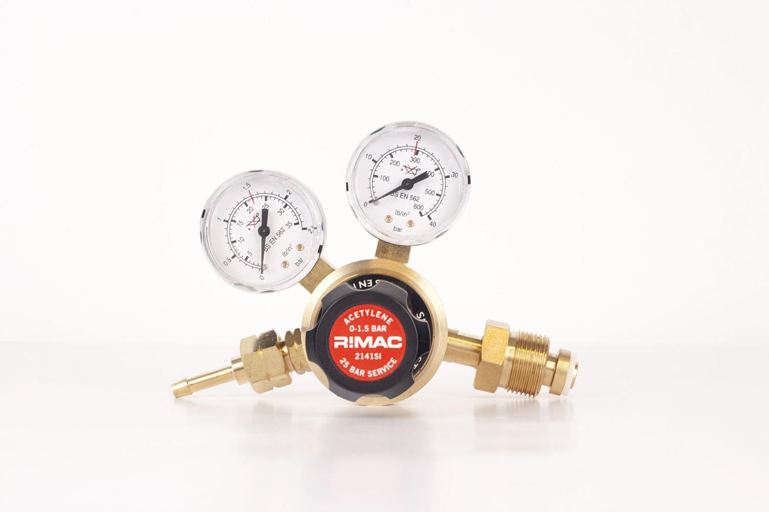 Gasregulator Acetylen Max arb.tryck 1,5 bar, Rimac