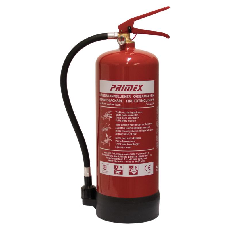 Brandsläckare Skum 6L, Primex 34A 233B