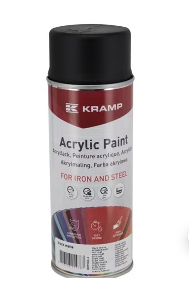 Sprayfärg matt Svart 400ml KRAMP