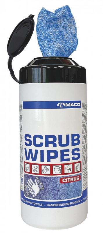 MACO Scrub Wipes Citrus Blå 50 st