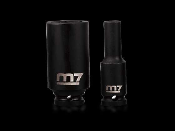 M7 Krafthylsor 1/2" Långa 17 Mm