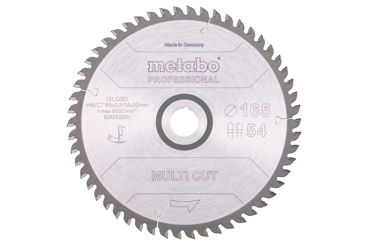 Multicut Prof 165X20 54Fz/Tz 5°