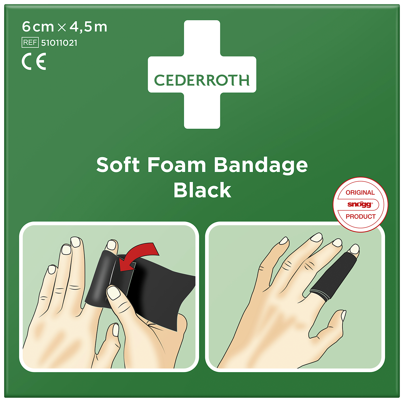 Förband Soft Svart 6cm x 4,5m