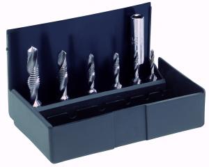 Sats Kombi-gängtapp+borr HSS, M3-M10, sexkantsfäste 1/4", VÖLKEL